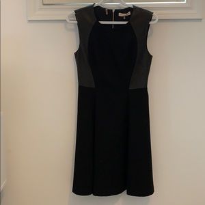 Rebecca Taylor leather panel LBD